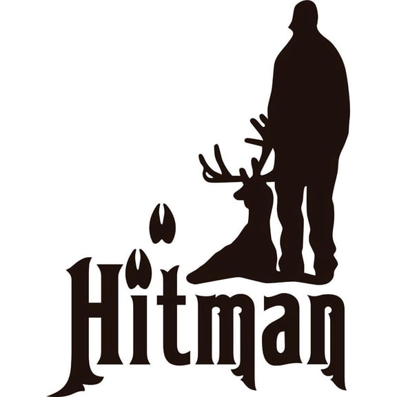 Custom Designs Hitman Animal Hunting Hunter Man Gun Boys Kids Bed Room Sports 8 X 12 Inches