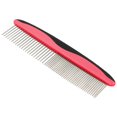 thumbnail image 1 of Pet Life GR28RD Grip Ease Wide & Narrow Tooth Grooming Pet Comb, Red - One Size, 1 of 1