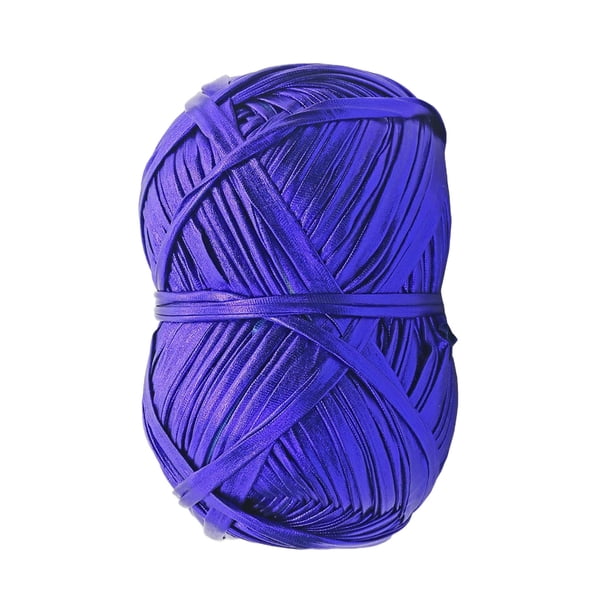 1 paquete de tiras de tela con textura metálica, hilo para tejer, crochet, mantas, bolsos, bricolaje, 50 yardas, 148 pies de poliéster JASKFLY