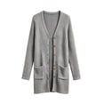 thumbnail image 3 of Maean Girls Cardigans Open Front Button down Long Sleeve Outerwear Fall Cardigan with Pockets, 3 of 5
