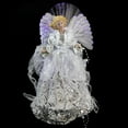 thumbnail image 3 of Northlight 16" White and Silver Lighted Angel Sequined Gown Christmas Tree Topper, 3 of 5