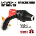 thumbnail image 2 of Powerbuilt L-Type Mini Ratcheting Bit Driver - 941487, 2 of 7