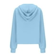 thumbnail image 5 of Teacher Appreciation Gifts POROPL Lady Sweatshirt Crop Quarter Zip Up Fleece Winter Sports Sweater Love Pullover Fall Crop Zip Up Hoodie Women Blue Size 2xl(US:12), 5 of 6