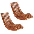 thumbnail image 1 of vidaXL Rocking Sun Loungers 2 pcs Acacia Wood, 1 of 4