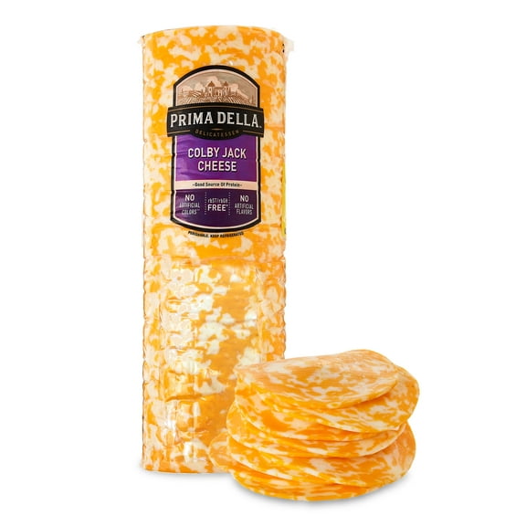 Prima Della Colby Jack Cheese, Deli Sliced, Refrigerated Bag