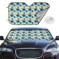 thumbnail image 3 of Lsque Circular Car Windshield Sun Shade | Accordion Folding Style Auto Shade for Car Truck SUV Van | Blocks UV Rays Sun Visor Protector | Medium, 3 of 7