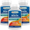 3 Pack Best Naturals Flush Free Niacin 500 mg 180 Capsules