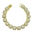 thumbnail image 1 of Accesorios de pulsera cubana de diamantes llenos de diamantes cuadrados cortos de hip hop para hombres de Europa y América accesorios de pulsera de hip hop club bundy, 1 of 5