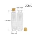 thumbnail image 2 of Empty Transparency Glass Bottle with Cork 20ml Decorative Bottle for Christmas Gift Wedding Decoration 6pcs, 2 of 5