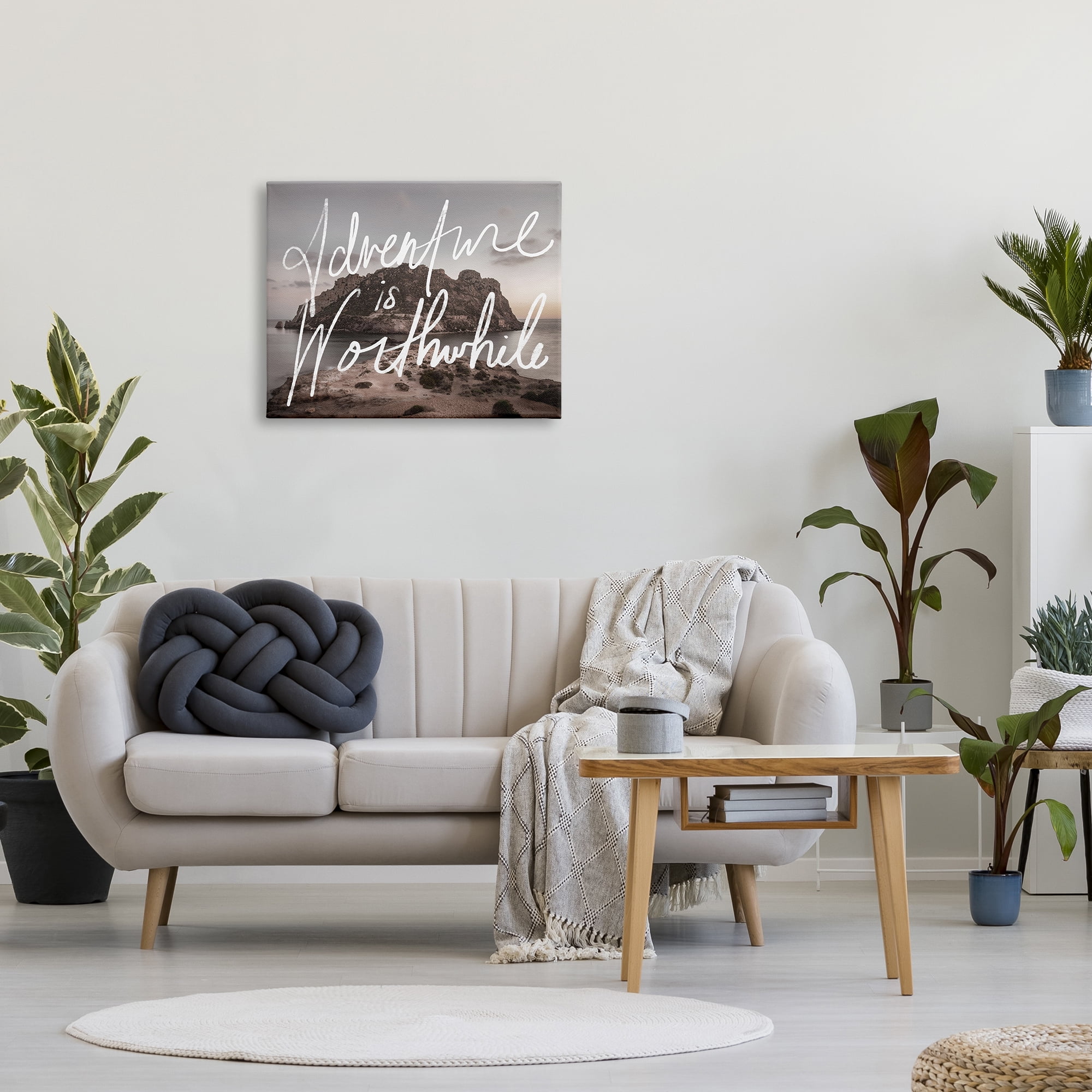 Stupell Industries Adventure is Worthwhile Nature Inspirational Painting Gallery Wrapped Canvas Print Wall Art, 30 x 24