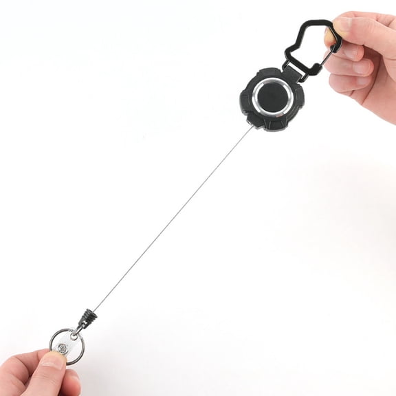 Heavy,Duty Retractable Keychain With Steel Cable, Anti,Theft Security For Badges  Keys