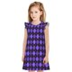 thumbnail image 1 of Balery purple argyle Camisón de princesa para niñas, pijama de algodón con mangas abullonadas, suave y bonito.-XX-Large, 1 of 6