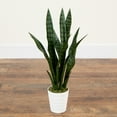 thumbnail image 3 of Nearly Natural Sansevieria Artificial Plant with Planter - 2' - Green, 3 of 7