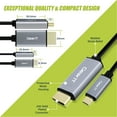 thumbnail image 2 of GearIT USB-C to HDMI Cable for MacBook Pro, MacBook Air, iPad Pro 2018, Thunderbolt 3 Compatible, 2 of 7