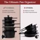 thumbnail image 3 of Organizador de ollas y sartenes Cuisinel – Estante para sartenes resistente de 15.0 in – Paquete de 2 – Almacenamiento de organización de encimera/gabinete de cocina – Soporte para tabla de cortar de, 3 of 5
