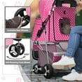 thumbnail image 4 of Pink Dog Stroller for Medium Dogs 30 lbs Pet Stroller for Small Dogs Cat Strollers for 2 Cats, 3 Wheels Foldable Jogger Puppy Stroller with Storage Basket and Cup Holder, Pink Polka Dots, 4 of 6