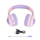 thumbnail image 2 of Auriculares Para Niños, Luces RGB, Tiempo De Reproducción De 15 Horas, Estéreo De Alta Fidelidad, Auriculares Inalámbricos Y Con Cable Con Micrófono Desmontable, Para Clases, 2 of 7