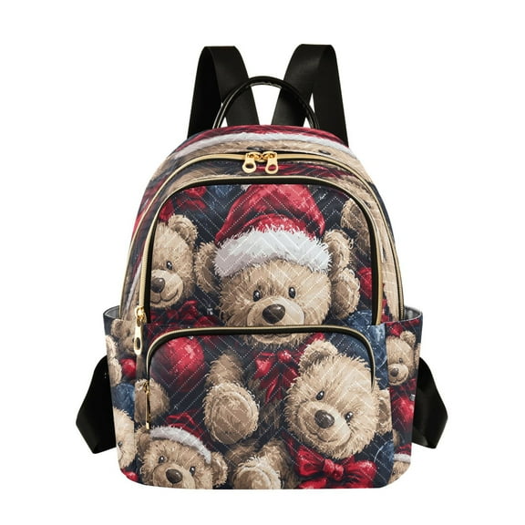 Casual Bears Christmas Ornaments Backpack for School,College and Travel, Water Resistant Bookbag,