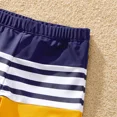 thumbnail image 4 of PatPat Boys Swim Trunks Family Matching Set Stripe Colorblock Spliced Board Shorts Mommy and Me Bathing Suits, 4 of 6