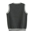thumbnail image 3 of Sweatshirts Pullovers Kids Boys Girls Sweater Vest School Uniform V Neck Comfort Knitted Sleeveless Pullover Sweater Vest 4-12 Years, 3 of 3