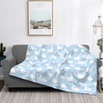 thumbnail image 3 of Vsdgher Cute Goose On A Blue Sky Pattern Fleece Throw Blanket, Horizontal Fleece Bedding Home Decor for Couch & Bed All Season Use -80"x60", 3 of 7