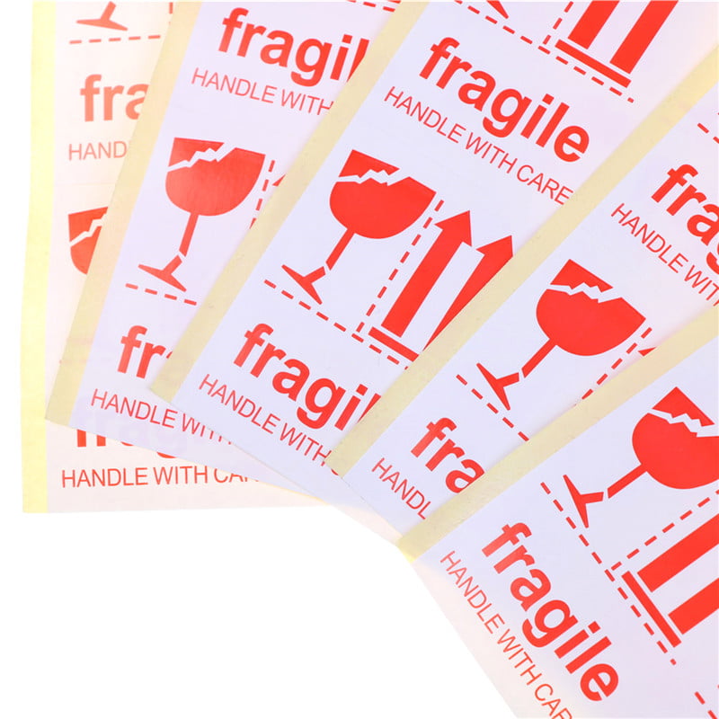 40pcs Fragile Handle With Care 7*5cm Adhesive Shipping Warning Label StickerDI 