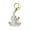 White, variant on Creative Frog Pendant Keychain Sparkling Rhinestones Inlaid Car Keyring Backpack Bag Charm Keychain Accessories