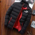 thumbnail image 2 of 2024 nuevo Otoño Invierno simplicidad moda Casual calidez gruesa impermeable a prueba de viento marca signo estampado cremallera chaqueta abrigo, 2 of 4