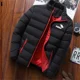 thumbnail image 2 of 2024 nuevo Otoño Invierno simplicidad moda Casual calidez gruesa impermeable a prueba de viento marca signo estampado cremallera chaqueta abrigo, 2 of 5