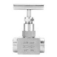 thumbnail image 1 of Stainless Steel BSPP Female Thread Straight Needle Valve for Water Transmission (1/2 in), 1 of 2