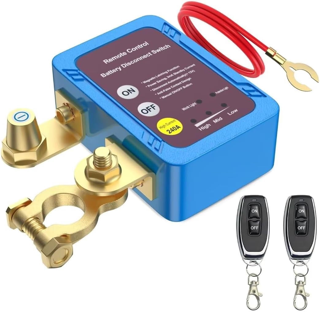 VIVIHEYDAY Car Kill Switch Automatic Dual Remote Battery Disconnect Switch for 12V RV ATV Boat Truck