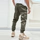 thumbnail image 5 of Pantalones largos para hombre, informales, a la moda, transpirables, con cintura elástica y múltiples bolsillos, pantalones cargo con cierre de velcro, pantalones de rayón para hombre., 5 of 9