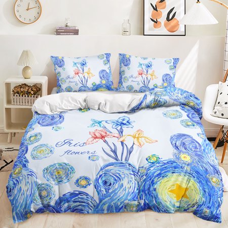 Hosima 3 Piece 3D Digital Printed Duvet Cover Full Size Bedroom Decorative Bedding Set,DEF02-Full