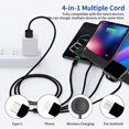 thumbnail image 4 of 4 in 1 Watch Charger Multi USB Magnetic Charging Cable, Portable Wireless Charger Cord with USB 3.0 Port for Apple Watch Series SE/8/7/6/5/4/3/2/1, iPhone, Samsung, Pixel, iPods Etc, 4 of 8