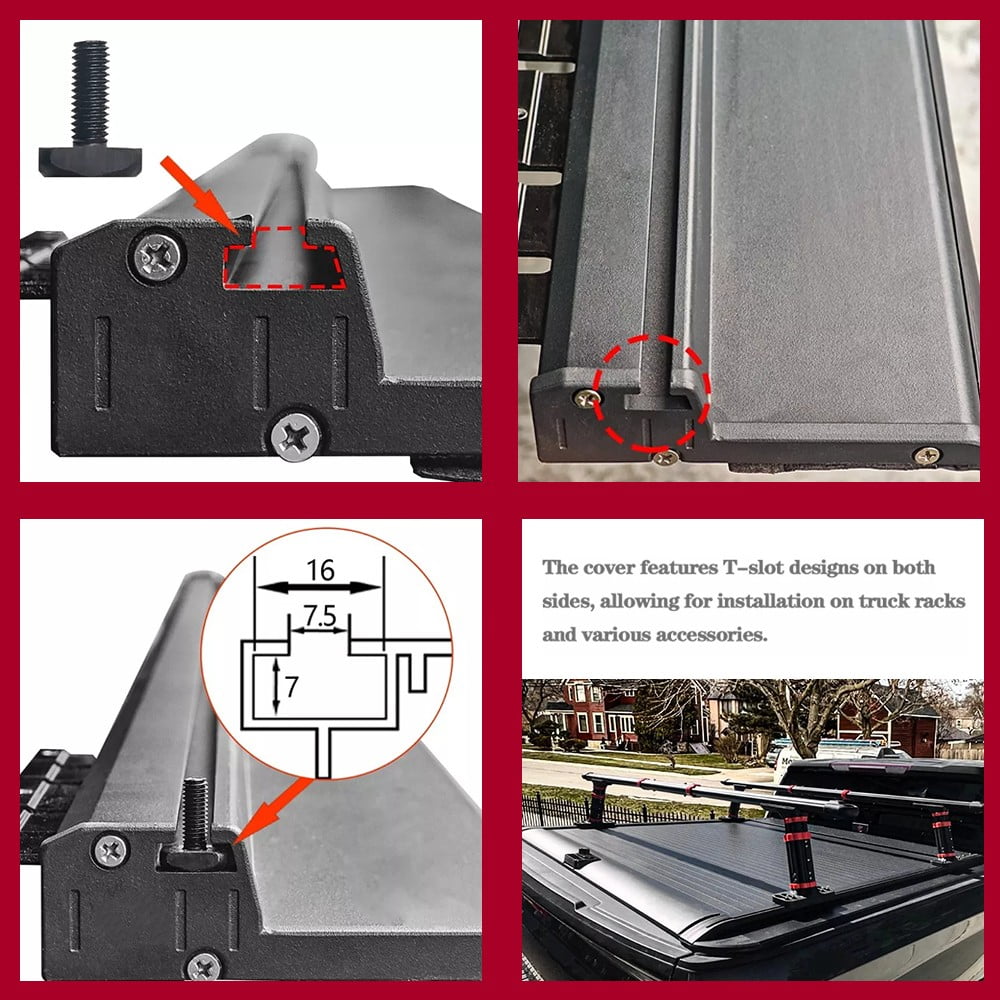 5.7Ft Retractable Truck Tonneau Bed Cover FOR 2009-2021 Dodge RAMBOX 1500
