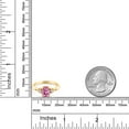 thumbnail image 3 of Gem Stone King 18K Yellow Gold Plated Silver Pink Moissanite and White Created Sapphire 3-Stone Rings for Women (1.46 Cttw, Gemstone, Oval 8X6MM, Available in Size 5, 6, 7, 8, 9), 3 of 4
