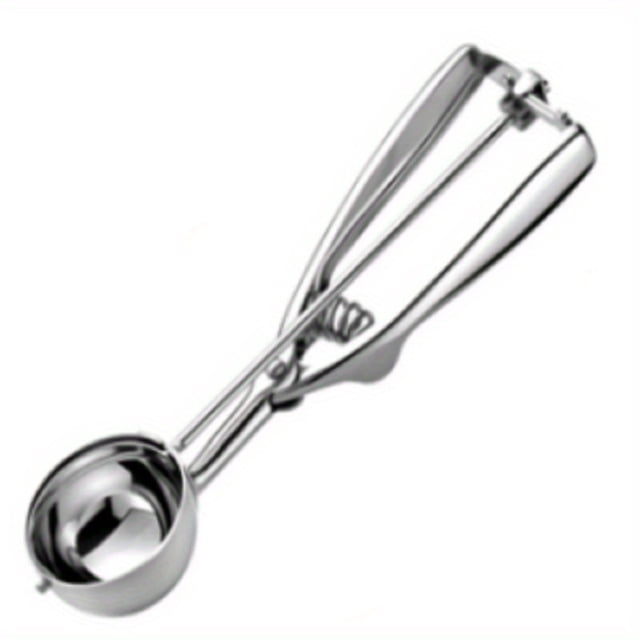 CNKOO Set of Cookie Scoops Made of Stainless Steel Featuring a Trigger Release Mechanism. Includes Large Medium And Small Scoops for Baking Perfect for Handling Cookie Dough And Other
