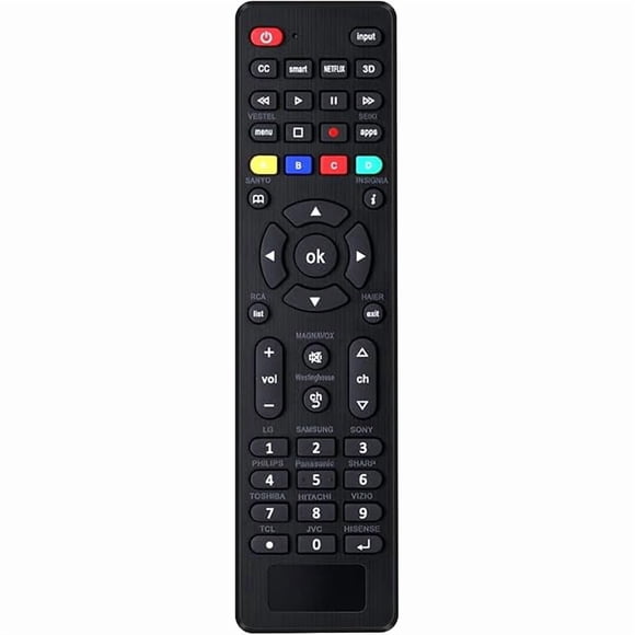 xixishop Universal TV Remote Compatible with Samsung, TCL, Philips, Vizio, Sharp, Sony, Panasonic, Sanyo, Insignia, Toshiba and Other Brands LCD LED 3D HDTV Smart TVs Remote Control