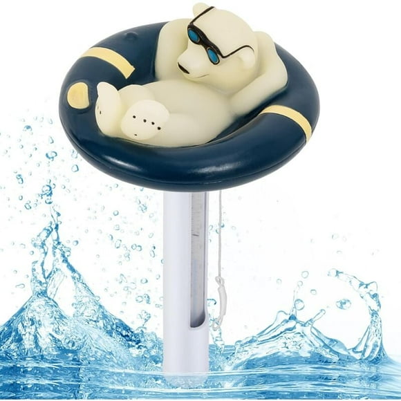 Milliard Thermomètre Flottant pour Piscine Ours Polaire, Grandes Piscines Extérieures et Intérieures, Spas et Étangs
