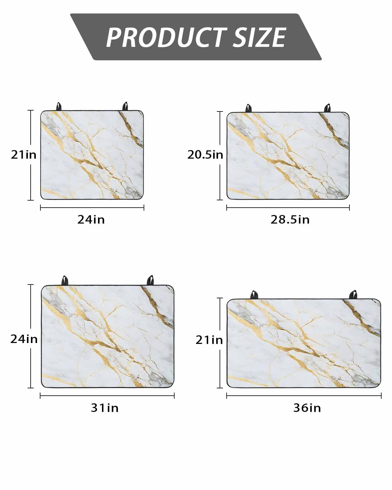 Stove Top Covers for Electric Stove, Marble White Gold Glass Stovetop Cover Protector, Modern Marbles Geometric Induction Cooktop Protector Oven Mat for Kitchen Countertop 24"x21"