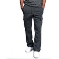 thumbnail image 3 of Men's Urban Straight Leg Jogger Heavy Weight Fleece Cargo Pocket Sweat Pants, 3 of 5