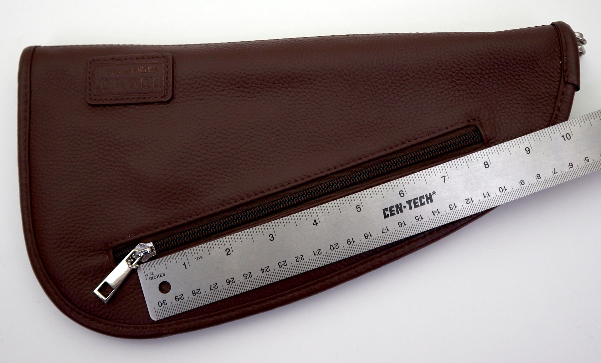 outROAR Gear Pistol Soft Case Leather Gun Rug Handgun Storage for Hunting Shooting Range Sports, Large, Brown