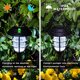 thumbnail image 4 of Luces solares para caminos al aire libre, 4 luces solares para patio, luces LED impermeables para paisajes para patio, césped, patio, jardín, camino, pasarela o entrada (blanco frío) oso de fresa Electrónica, 4 of 5