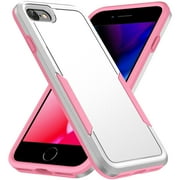 Nalacover for iPhone 7 Plus / 8 Plus Case: Dual Layer Protective Heavy Duty Cell Phone Case Shockproof Rugged Bumper Tough Hand Grip - Military Grade Drop Tested, White