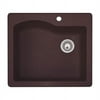 Swanstone QZ02522SB Single Basin Drop In/Undermount Kitchen Sink