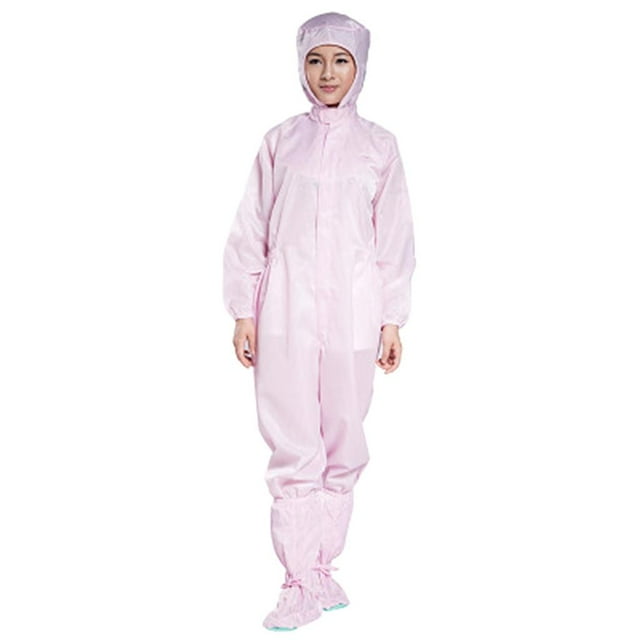 Overol de protección desechable DYNWAVEMX con capucha adjunta y botas Rosa XXL