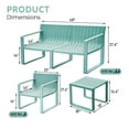 thumbnail image 5 of Werph 4 Pieces Patio Furniture Set, Outdoor Furniture Patio Table and Chairs Set, Patio Chairs Set of 4 Patio Conversation Sets Balcony Furniture Bistro Set Porch Furniture for Lawn Garden Poolside, 5 of 10