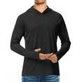 thumbnail image 3 of Sanmadrola Mens UPF 50+ Sun Protection Hoodie Fishing Shirts for Men Long Sleeve SPF Hiking Running Workout Thumbhole Shirt Hooded Quick Dry Lightweight, 3 of 8