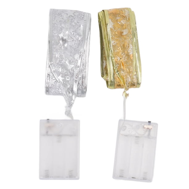 Luz de cinta navideña, 2 piezas LED Navidad Cinta navideña Lámpara de cadena Luz de cinta de color ambiental Ultra sensible