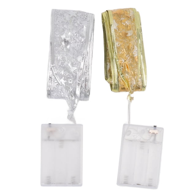Luz de cinta navideña, 2 piezas LED Navidad Cinta navideña Lámpara de cadena Luz de cinta de color ambiental Ultra sensible